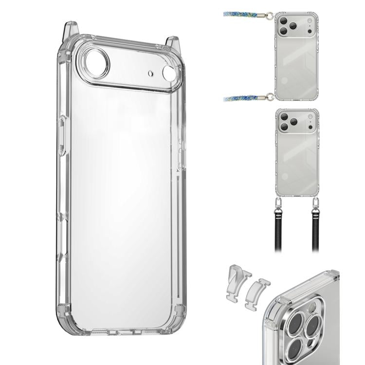 XDcase Candy DIY Detachable Lanyard Hole Shockproof Phone Case, For iPhone 17 Pro Max, For iPhone 17 Pro, For iPhone 17, For iPhone Air, For iPhone 16 Pro Max, For iPhone 16 Pro, For iPhone 16 Plus, For iPhone 16