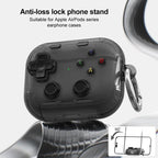 XDcase Transparent Retro Game Console Design Earbuds Case with Holder & Stress Relief Button, For AirPods Pro 3, For AirPods 4, For AirPods Pro 2 / 1