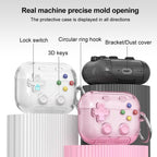 XDcase Transparent Retro Game Console Design Earbuds Case with Holder & Stress Relief Button, For AirPods Pro 3, For AirPods 4, For AirPods Pro 2 / 1