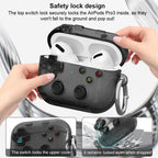 XDcase Transparent Retro Game Console Design Earbuds Case with Holder & Stress Relief Button, For AirPods Pro 3, For AirPods 4, For AirPods Pro 2 / 1