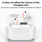 XDcase 4 Pairs Replacement Silicone Sponge Ear Tips, XS/S/M/L Size, 4 Pairs XS/S/M/L Size(White Orange)