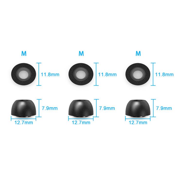 XDcase 3 Pairs Replacement Memory Foam Ear Tips, M Size, 3 Pairs M Size
