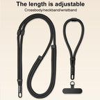 XDcase Detachable 3-in-1 Crossbody / Neck / Wrist Strap Anti-Lost Phone Lanyard with Tab