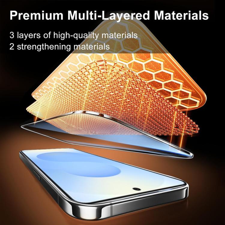 XDcase 5pcs / Pack Silk Screen Printed HD Tempered Glass Film, Support Fingerprint Unlock, For Samsung Galaxy S26+ 5G, For Samsung Galaxy S26 Ultra 5G, For Samsung Galaxy S26 5G, For Samsung Galaxy S25 5G, For Samsung Galaxy S25+ 5G                    ...