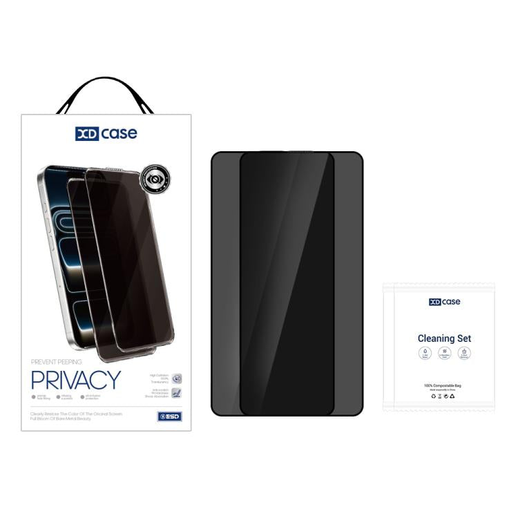 XDcase 2pcs / Pack Silk Screen Printed Anti-Peep Tempered Glass Screen Protector, Support Fingerprint Unlock, For Samsung Galaxy S26+ 5G, For Samsung Galaxy S26 Ultra 5G, For Samsung Galaxy S26 5G, For Samsung Galaxy S25 5G, For Samsung Galaxy S25+ 5G ...