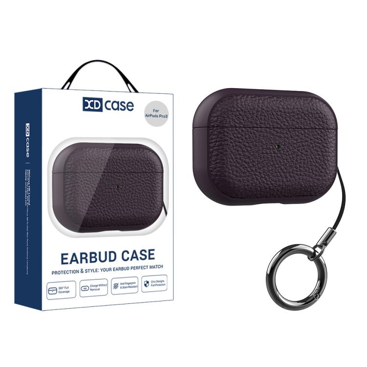 XDcase Lychee Texture TPU Earbuds Case with Buckle, For AirPods 5 / 4, For AirPods Pro 3, For AirPods Pro 2 / 1