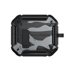 XDcase Camouflage Security Lock Earbuds Case with Carabiner, For Samsung Galaxy Buds3 / 3 Pro / 3 FE