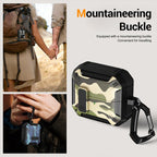 XDcase Camouflage Security Lock Earbuds Case with Carabiner, For Samsung Galaxy Buds3 / 3 Pro / 3 FE