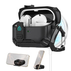 XDcase Multi-functional Magnetic Earbuds Case with Invisible Holder, For Samsung Galaxy Buds3 / 3 Pro / 3 FE