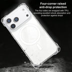 XDcase Four-Corner Hole Shockproof Magnetic Phone Case, Lanyard Not Included, For iPhone 17 Pro Max, For iPhone 17 Pro