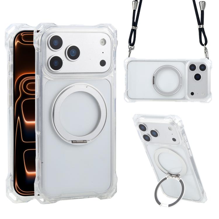 XDcase Pivot Stand Four-Corner Hole Magnetic Phone Case, Lanyard Not Included, For iPhone 17 Pro Max, For iPhone 17 Pro