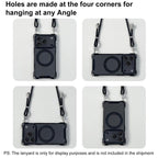 XDcase Pivot Stand Four-Corner Hole Magnetic Phone Case, Lanyard Not Included, For iPhone 17 Pro Max, For iPhone 17 Pro