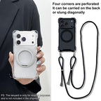 XDcase Pivot Stand Four-Corner Hole Magnetic Phone Case, Lanyard Not Included, For iPhone 17 Pro Max, For iPhone 17 Pro
