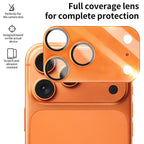XDcase 2pcs Integrated Translucent Frosted Acrylic Camera Lens Protector, For iPhone 17 Pro Max, For iPhone 17 Pro