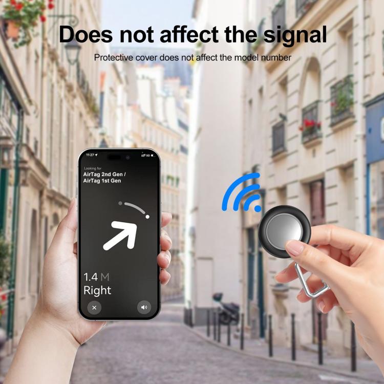 XDcase Fully Enclosed Waterproof Protective Case with Hook, For AirTag 2nd Gen / 1st Gen