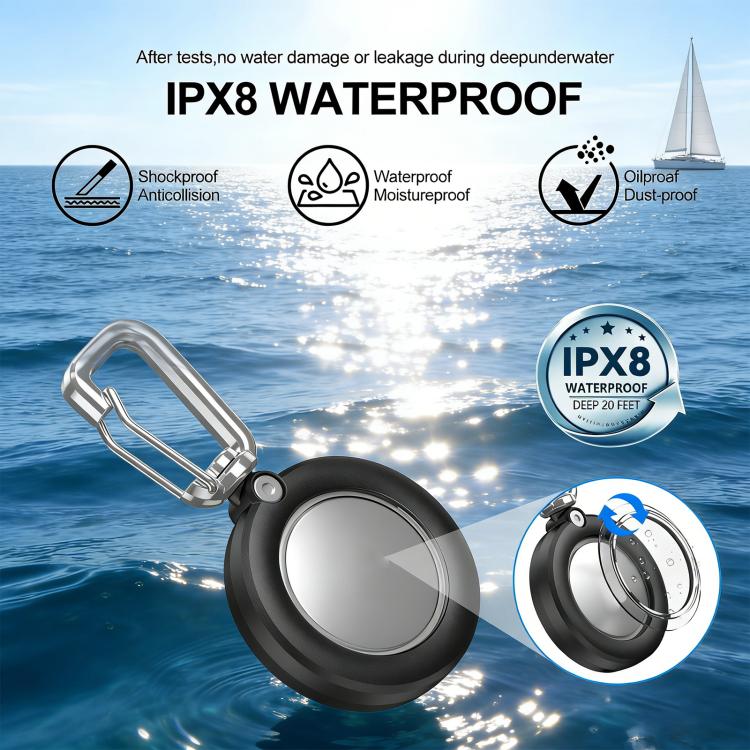 XDcase Fully Enclosed Waterproof Protective Case with Hook, For AirTag 2nd Gen / 1st Gen