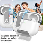 XDcase Armor Full-body Earphone Case with Hook & Security Lock, For AirPods Pro 3, For AirPods 4, For AirPods Pro 2 / 1