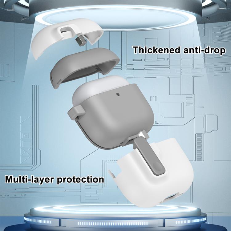 XDcase Armor Full-body Earphone Case with Hook & Security Lock, For AirPods 5 / 4, For AirPods Pro 3, For AirPods Pro 2 / 1