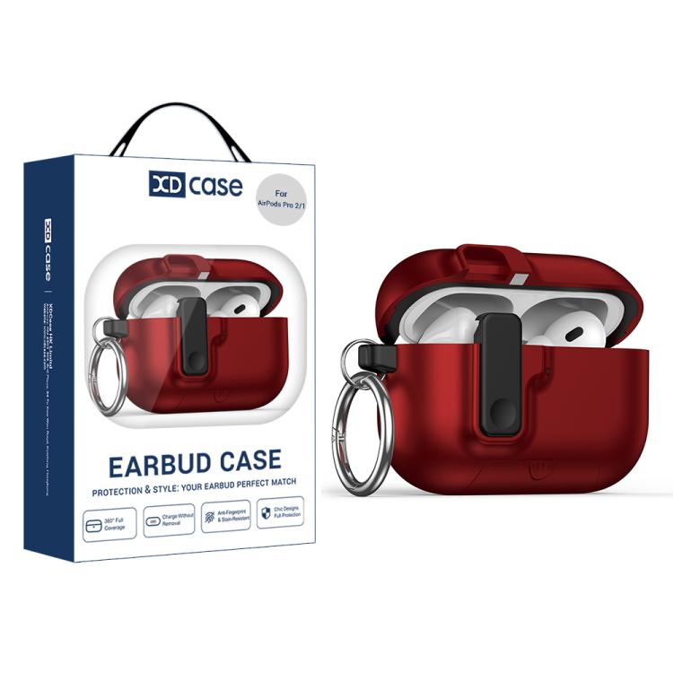 XDcase Armor Full-body Earphone Case with Hook & Security Lock, For AirPods 5 / 4, For AirPods Pro 3, For AirPods Pro 2 / 1