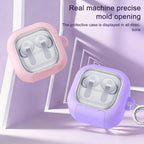 XDcase Clear Window PC Earphone Case with Holder & Keyring, For Samsung Galaxy Buds4 / 4 Pro