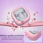 XDcase Clear Window PC Earphone Case with Holder & Keyring, For Samsung Galaxy Buds4 / 4 Pro