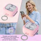XDcase Clear Window PC Earphone Case with Holder & Keyring, For Samsung Galaxy Buds4 / 4 Pro