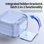 XDcase Crystal Switch Series Earphone Case with Carabiner & Holder, For Samsung Galaxy Buds4 / 4 Pro