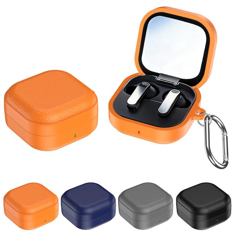 XDcase Lychee Texture TPU Hybrid PC Earphone Case with Hook, For Samsung Galaxy Buds4 / 4 Pro