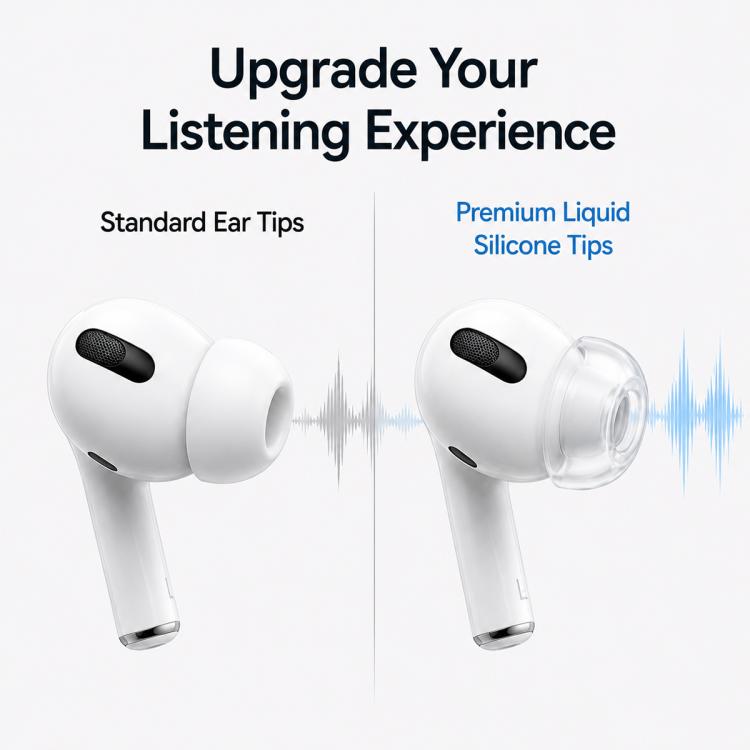 XDcase 3 Pairs Replacement Liquid Silicone Ear Tips, S/M/L Size, For AirPods Pro 3, For AirPods Pro 1 / 2