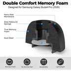 XDcase 3 Pairs Replacement Memory Foam Ear Tips Kit, S/M/L Size, For Samsung Galaxy Buds4 Pro