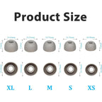 XDcase 5 Pairs Silicone Ear Tips Kit, XS/S/M/L/XL Size, For Beats Powerbeats Pro 2 / Fit / Studio Buds