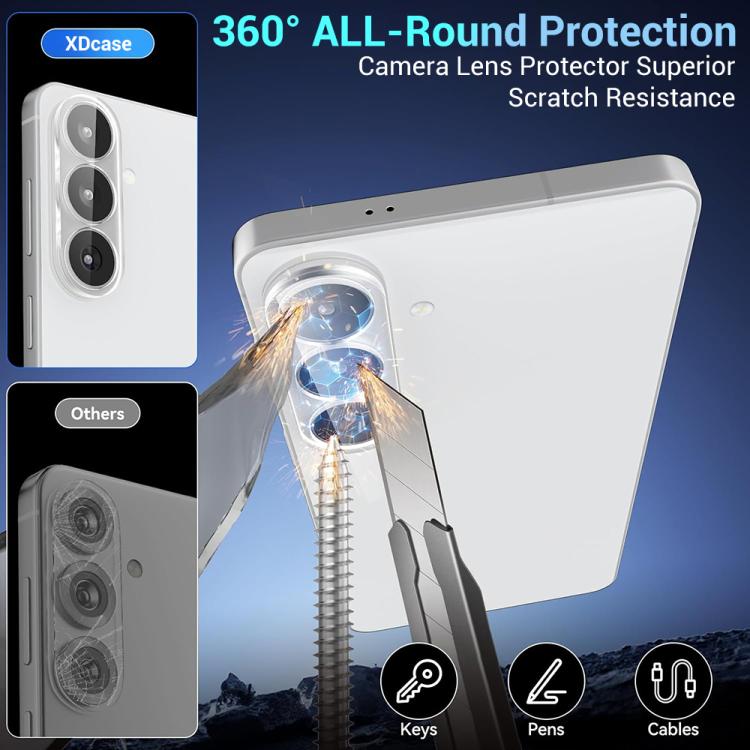 XDcase HD Tempered Glass Camera Lens Protector, For Samsung Galaxy S26+ 5G, For Samsung Galaxy S26 Ultra 5G, For Samsung Galaxy S26 5G