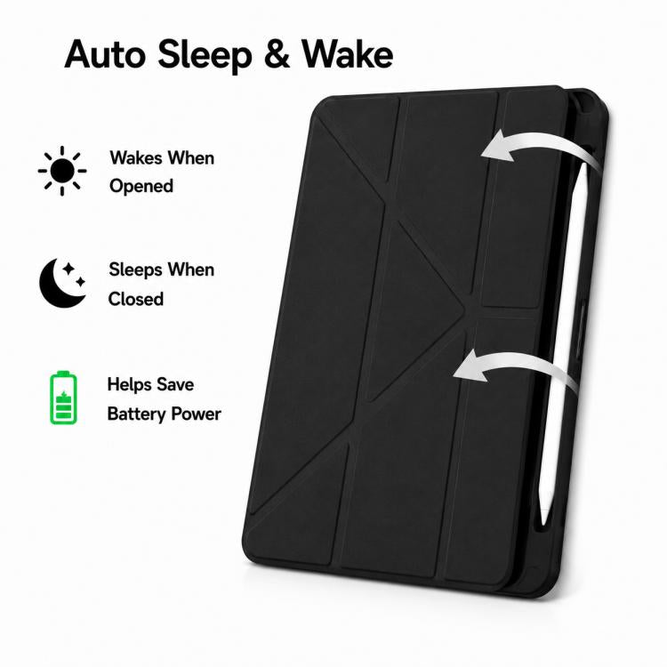 XDcase Rice Grain Texture Y-fold Holder Smart Tablet Leather Case with Pen Slot, For iPad Air 11 inch 2026 / 2025 / 2024, For iPad 2025 / 2022, For iPad Pro 11 inch 2022 / 2021 / 2020