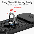 XDcase Sliding Camshield Ring Holder Magnetic Phone Case, For iPhone 17 Pro Max, For iPhone 17 Pro, For iPhone 17, For iPhone Air