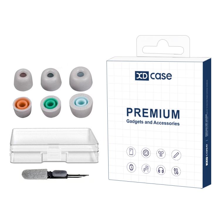 XDcase 3 Pairs Replacement Memory Foam Ear Tips Kit, S/M/L Size, Cleaning Brush Color Random, For Sony WF-1000XM6 / XM5 / XM4