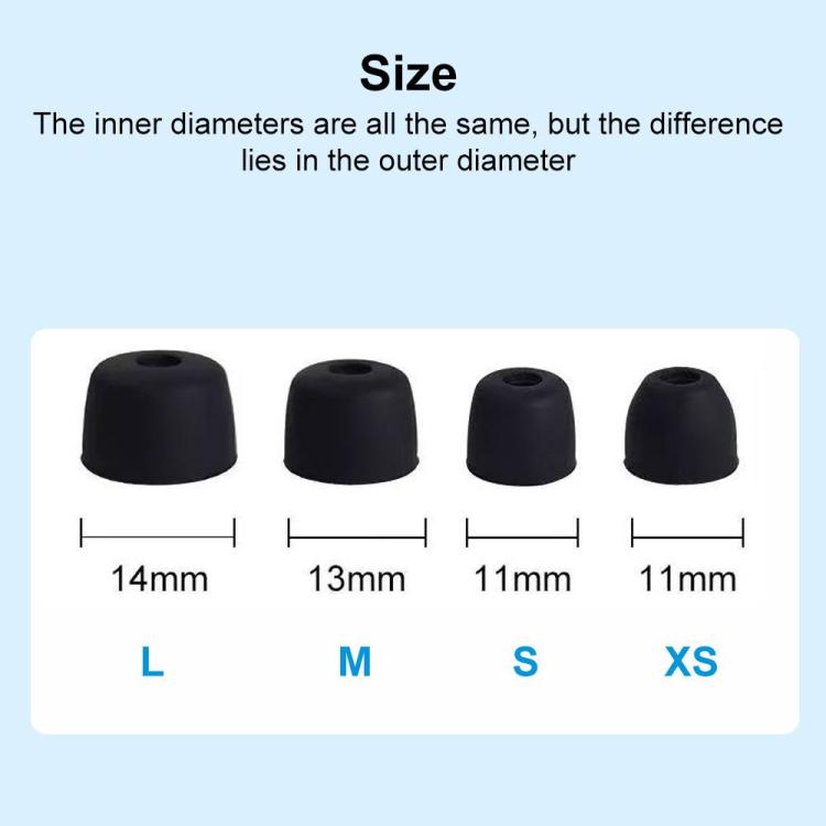 XDcase 4 Pairs Replacement Silicone Ear Tips Kit, XS/S/M/L Size, Cleaning Brush Color Random, 4 Pairs