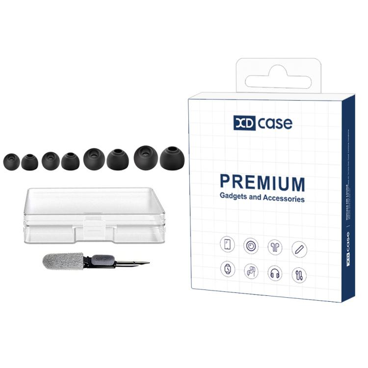 XDcase 4 Pairs Replacement Silicone Ear Tips Kit, XS/S/M/L Size, Cleaning Brush Color Random, For Sennheiser Momentum 4