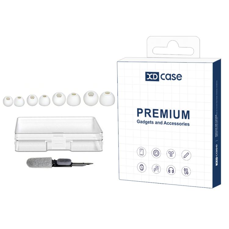 XDcase 4 Pairs Replacement Silicone Ear Tips Kit, XS/S/M/L Size, Cleaning Brush Color Random, For Sennheiser Momentum 4
