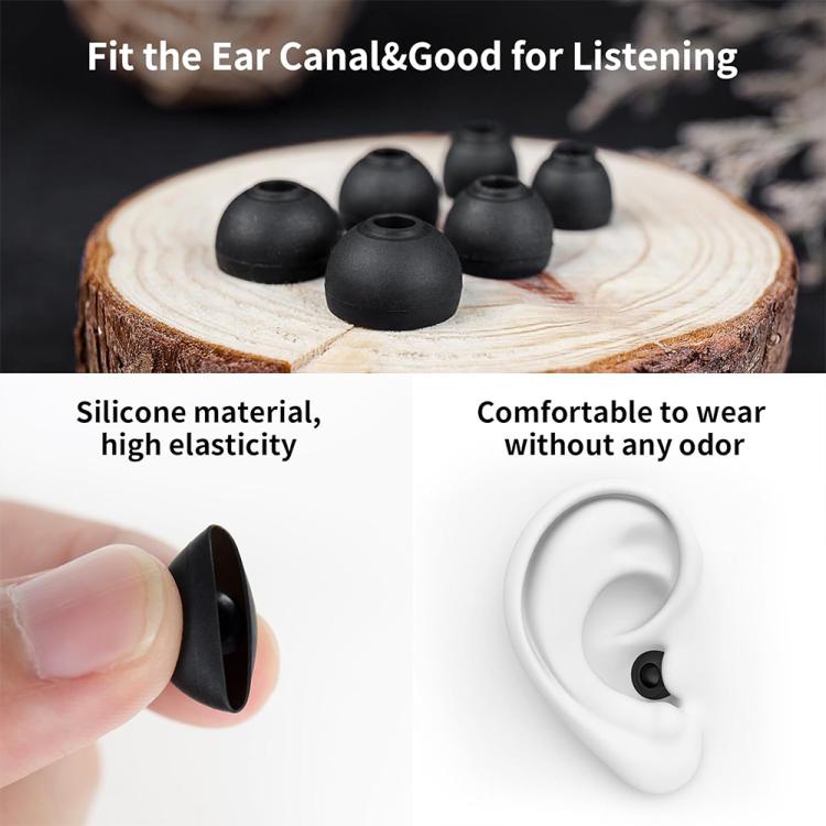 XDcase 4 Pairs Replacement Silicone Ear Tips Kit, XS/S/M/L Size, Cleaning Brush Color Random, For Sennheiser Momentum 4
