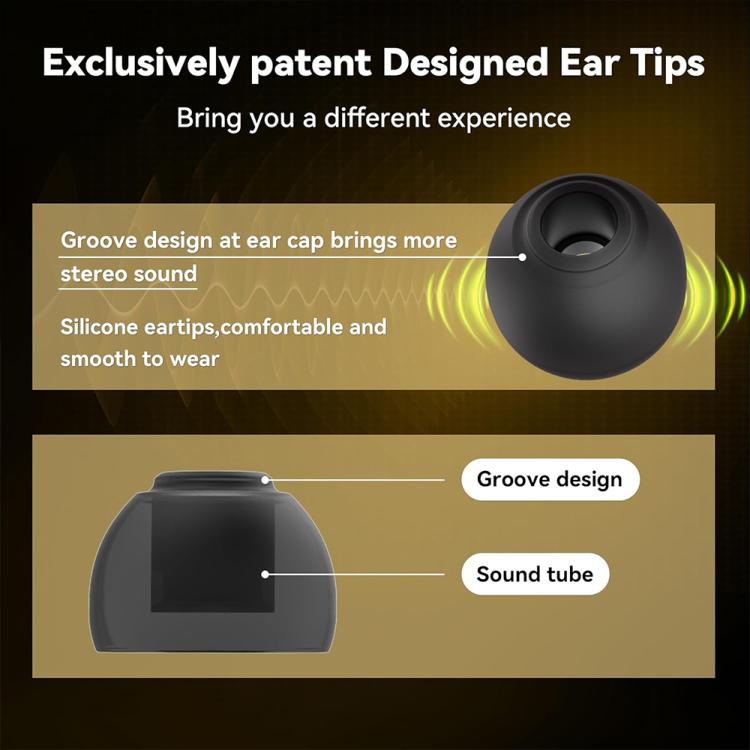 XDcase 4 Pairs Replacement Silicone Ear Tips Kit, XS/S/M/L Size, Cleaning Brush Color Random, For Sennheiser Momentum 4