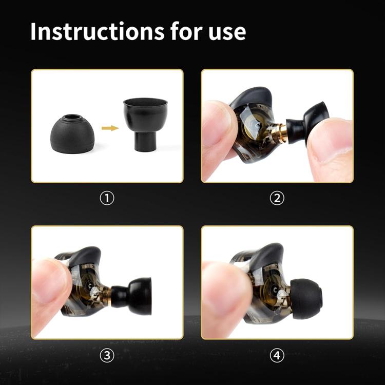XDcase 4 Pairs Replacement Silicone Ear Tips Kit, XS/S/M/L Size, Cleaning Brush Color Random, For Sennheiser Momentum 4