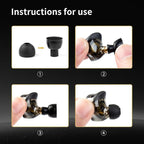 XDcase 4 Pairs Replacement Silicone Ear Tips Kit, XS/S/M/L Size, Cleaning Brush Color Random, For Sennheiser Momentum 4