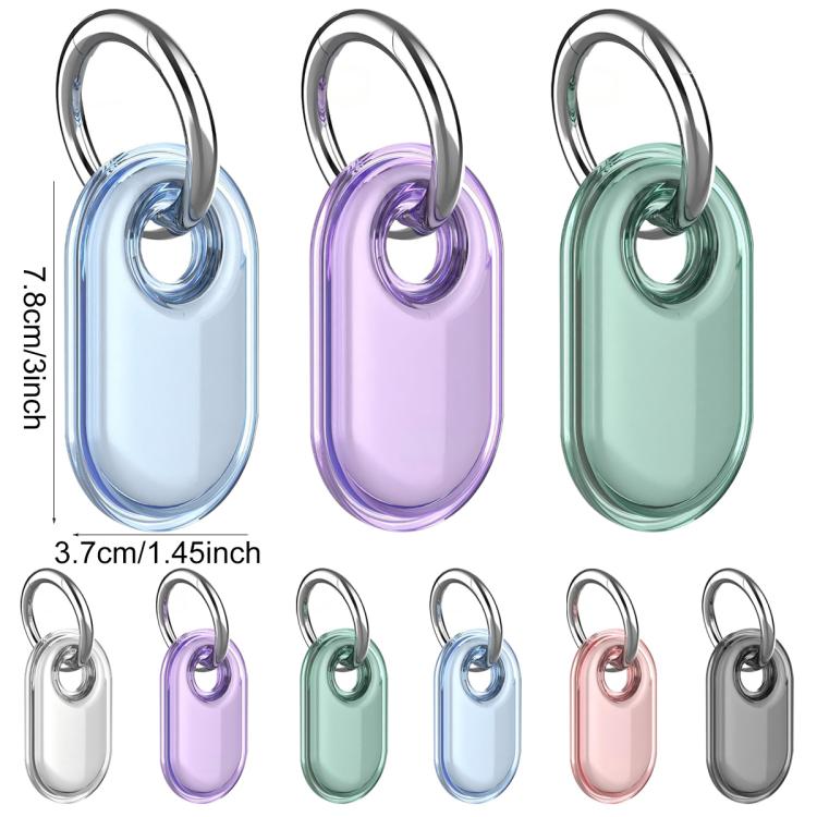 XDcase Full-Coverage Waterproof TPU Protective Case with Keychain, 1PC (Transparent), 1PC (Transparent Green), 1PC (Transparent Blue), 1PC (Transparent Black), 1PC (Transparent Red), 1PC (Transparent Purple)