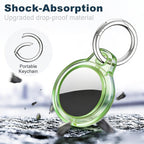 XDcase 4pcs Translucent Hard PC Protective Case with Key Ring, 4PCS (Transparent Black Green Blue), 4PCS (Transparent Blue Green Red Pink)