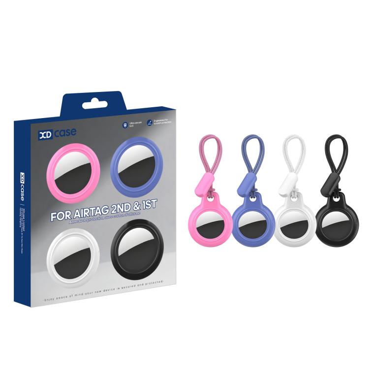 XDcase 4pcs Solid Color Hard PC Protective Case with Strap, 4PCS