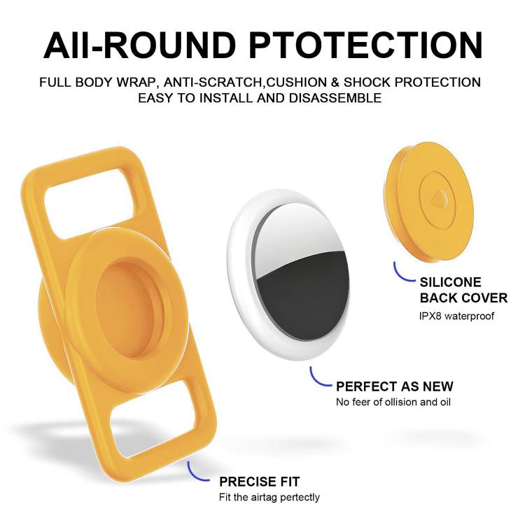 XDcase Pet Collar Design Waterproof Silicone Protective Case, 1PC (Black), 1PC (White), 1PC (Blue), 1PC (Pink), 1PC (Red), 1PC (Mint Green), 1PC Purple), 1PC (Yellow)