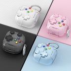 XDcase Transparent Retro Game Console Design Earbuds Case with Holder & Stress Relief Button, For Huawei FreeClip 2