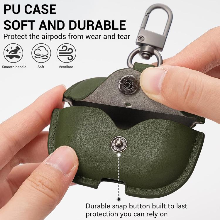 XDcase Business Leather Earphone Protective Case with Hook, For AirPods Pro 3, For AirPods 4, For AirPods Pro 2 / 1