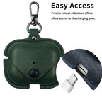 XDcase Business Leather Earphone Protective Case with Hook, For AirPods Pro 3, For AirPods 4, For AirPods Pro 2 / 1