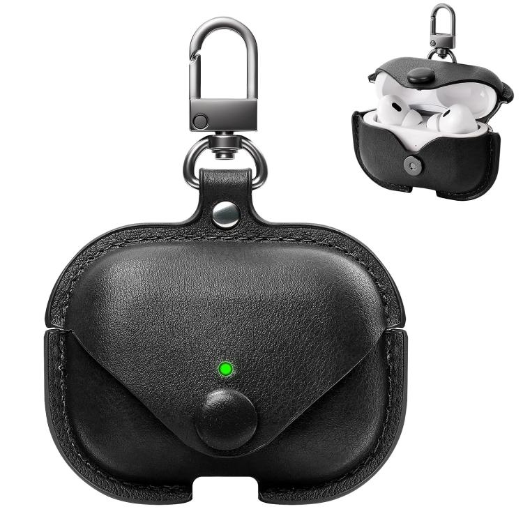 XDcase Business Leather Earphone Protective Case with Hook, For AirPods Pro 3, For AirPods 4, For AirPods Pro 2 / 1
